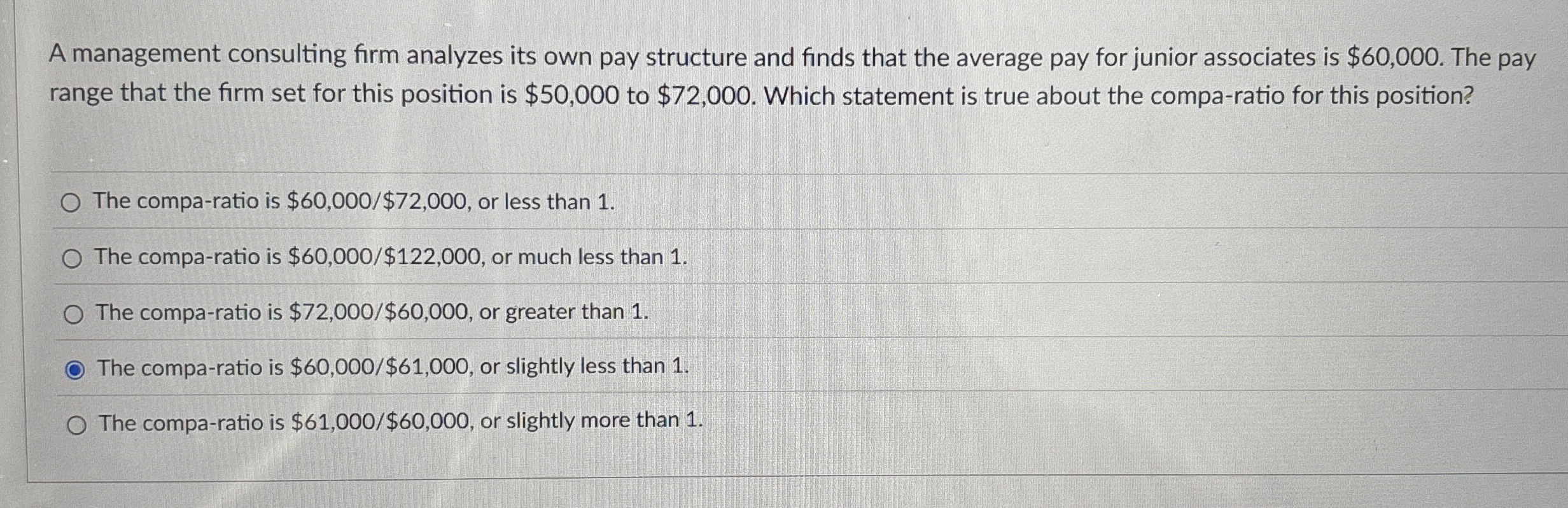 Solved A management consulting firm analyzes its own pay