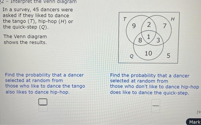 Solved Q1 - Create the Venn diagram Click the parts of each | Chegg.com