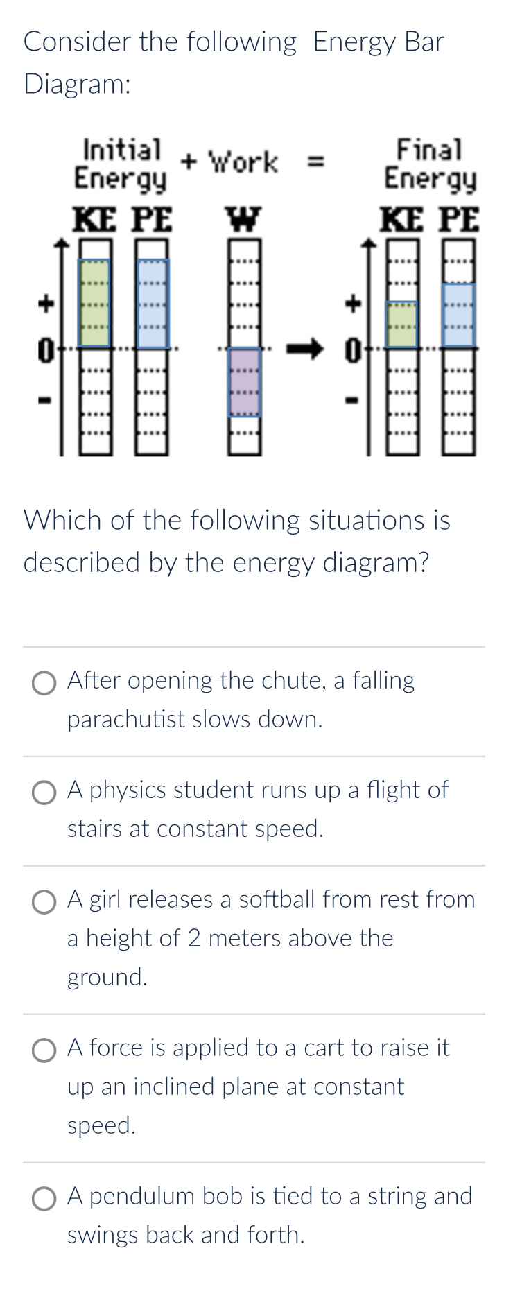 Solved Consider the following Energy Bar Diagram:Which of | Chegg.com