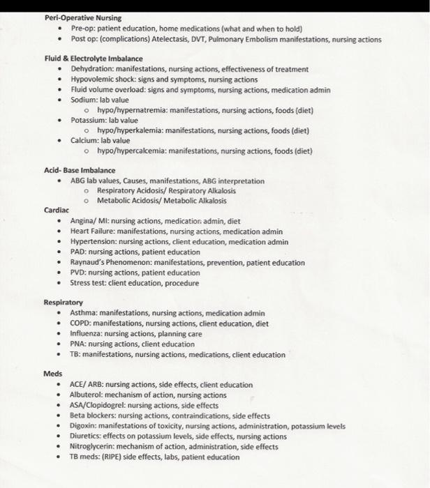 PeriOperative Nursing Preop patient education,