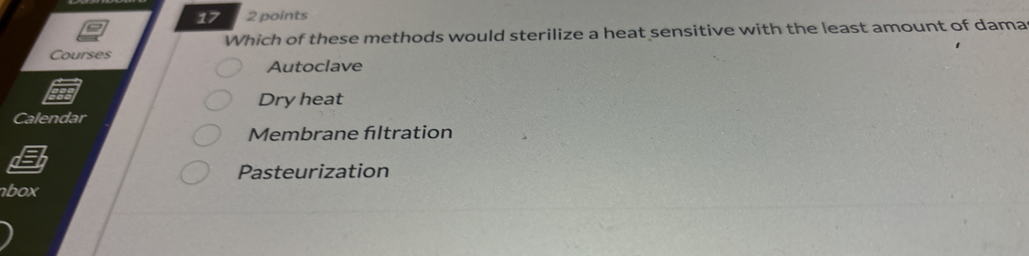 Solved 17 2pointsCoursesWhich of these methods would