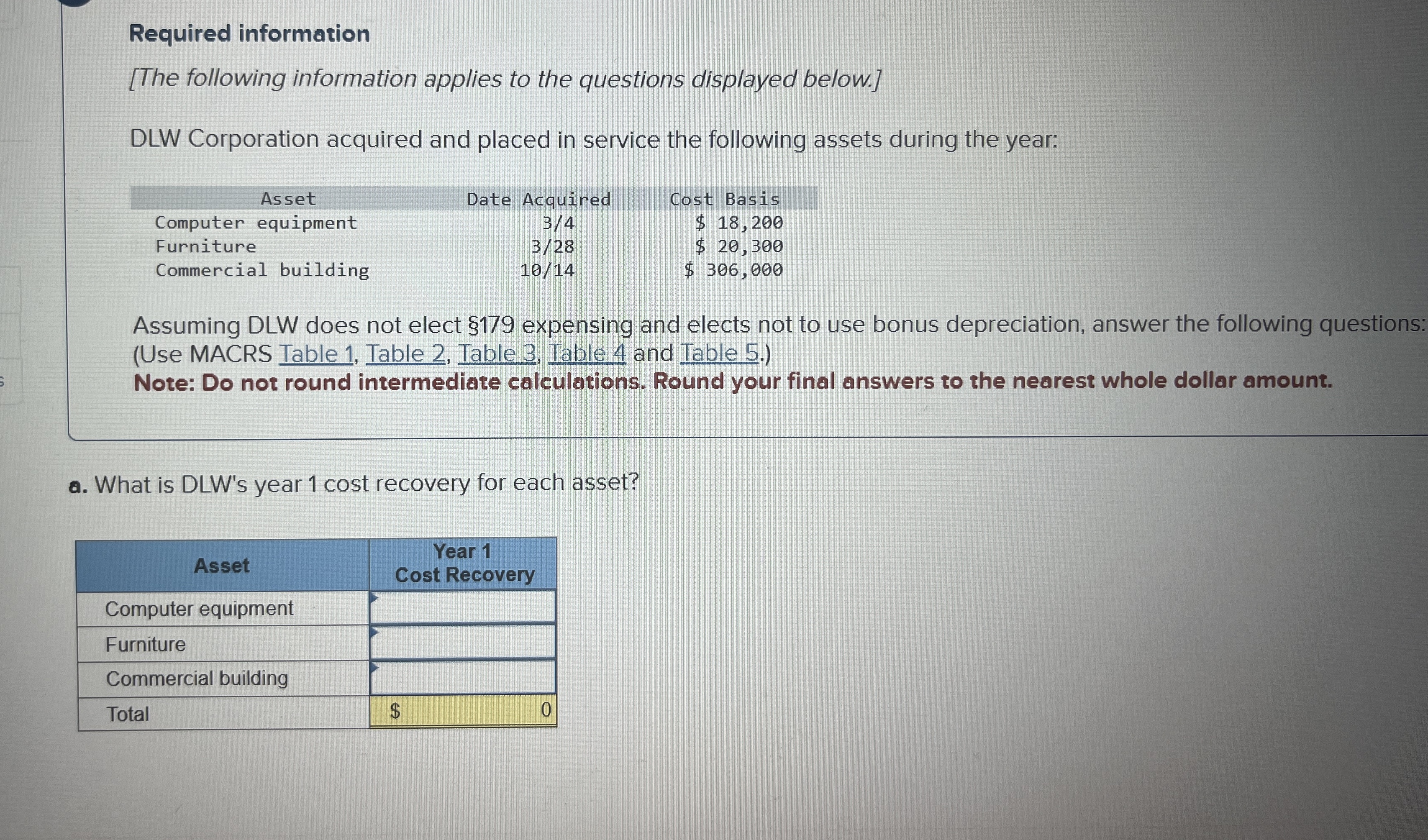 Required information[The following information
