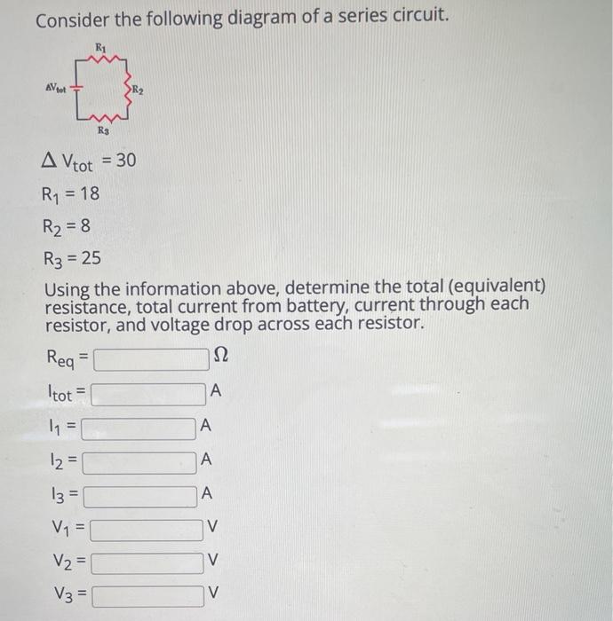 Solved Consider the following diagram of a series circuit. | Chegg.com