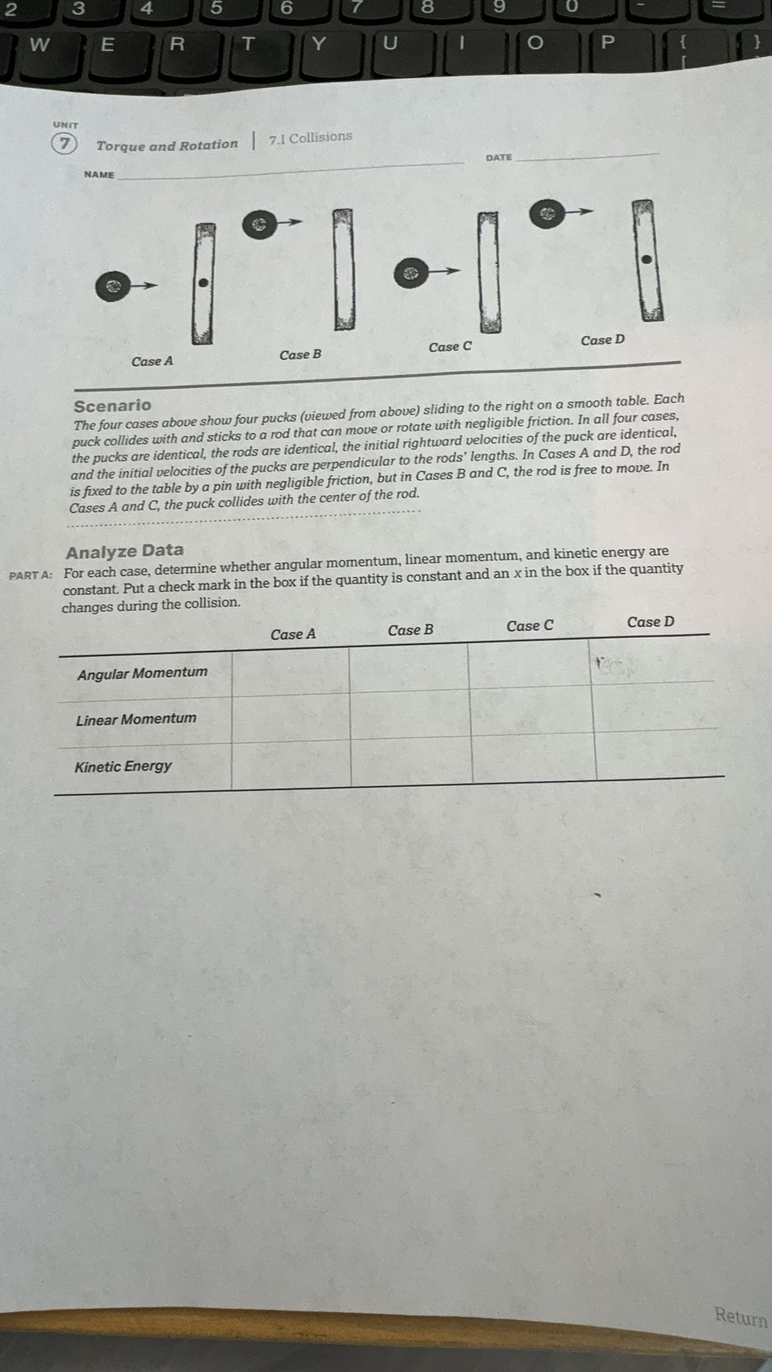 Solved UNIT(7) ﻿Torque and Rotation7.I | Chegg.com