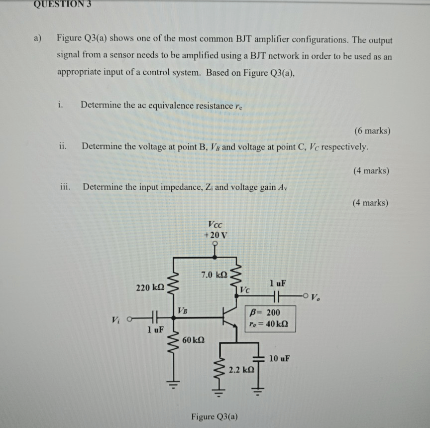 Solved QUESTION 3 a) Figure Q3(a) shows one of the most