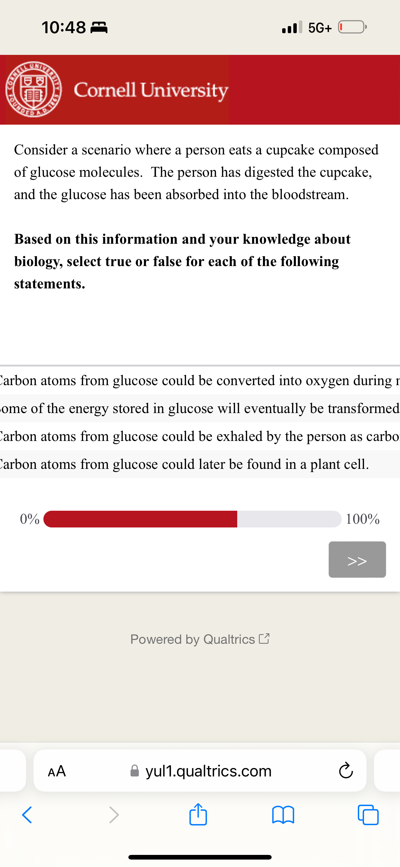 Solved 10485G+Cornell UniversityConsider a scenario where a
