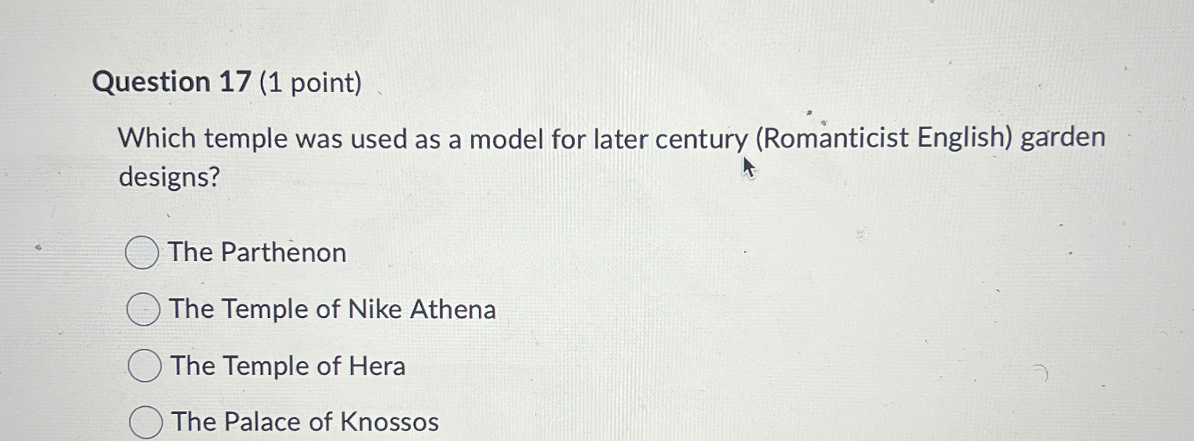 Solved Question 17 (1 ﻿point)Which temple was used as a