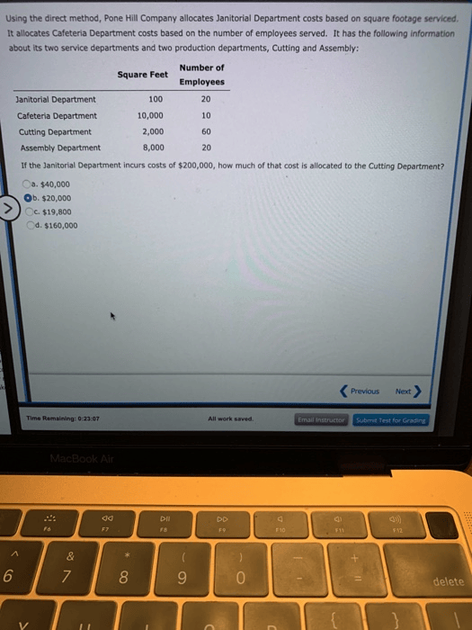 Solved 10 Using the direct method, Pone Hill Company