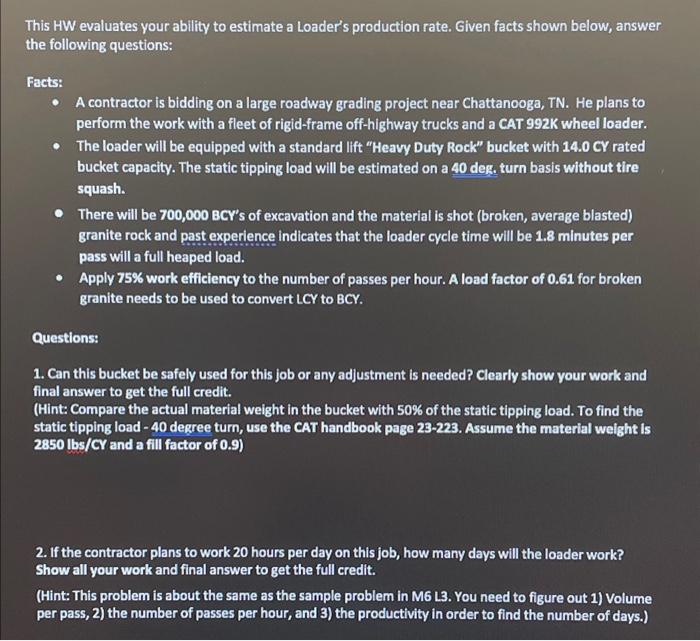 Solved This HW evaluates your ability to estimate a Loader's Chegg