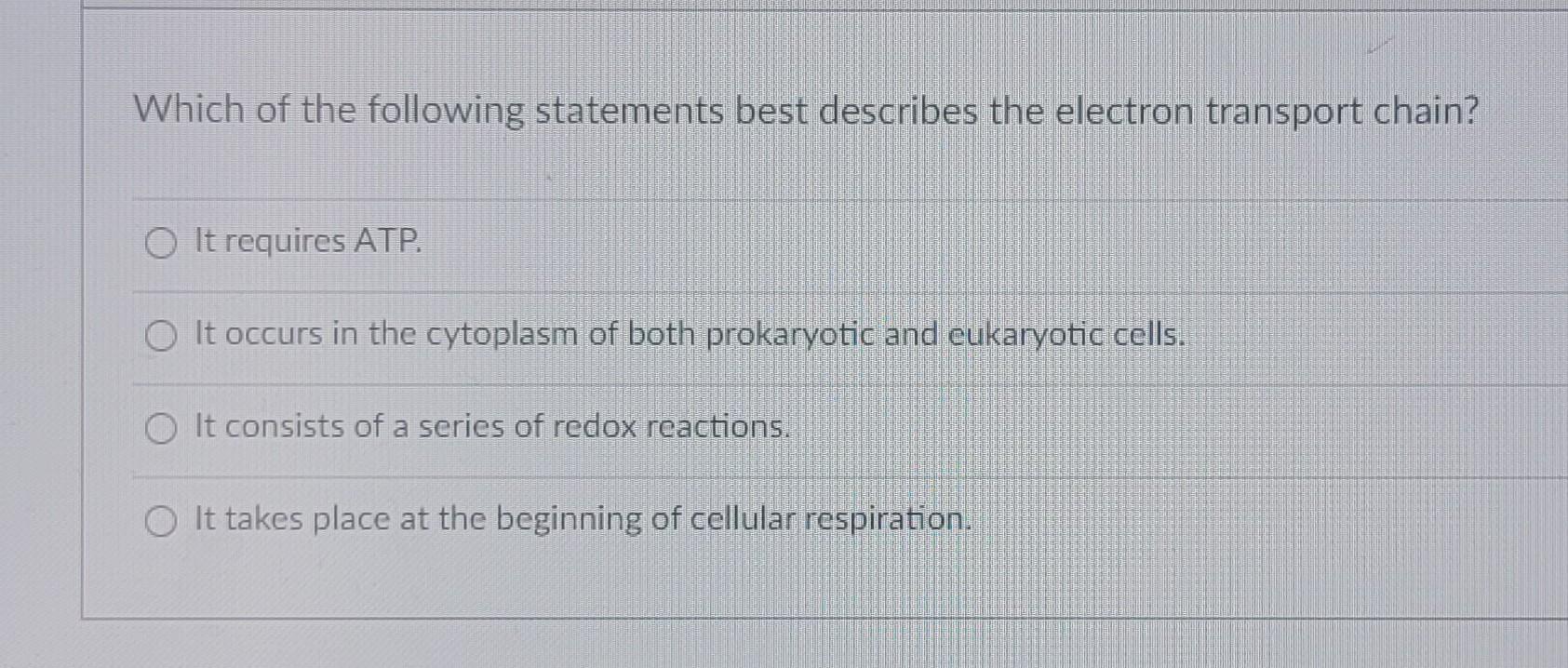 Solved Which Of The Following Statements Best Describes The | Chegg.com