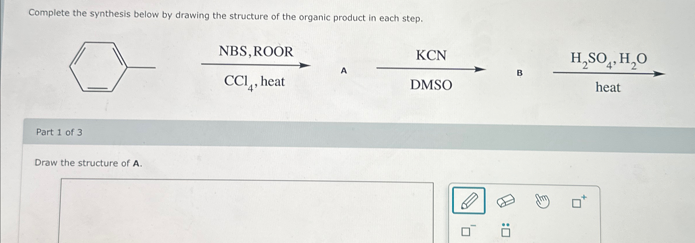 Solved Complete the synthesis below by drawing the structure | Chegg.com