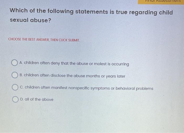 Solved Which Of The Following Statements Is True Regarding | Chegg.com