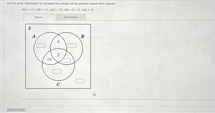 Solved use the given information to complete the solution of | Chegg.com