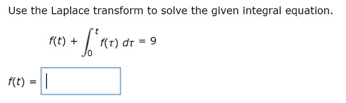 Solved Use The Laplace Transform To Solve The Given Initi...