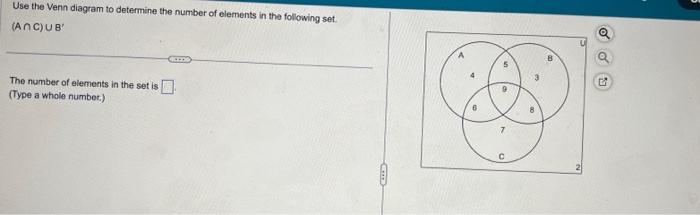 Solved Use the Venn diagram to determine the number of | Chegg.com