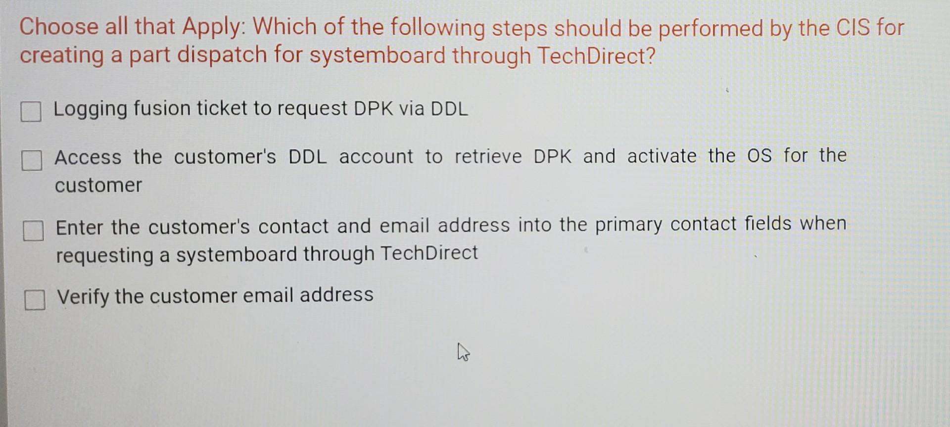 Solved Choose all that Apply Which of the following steps