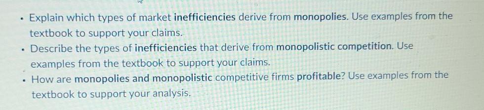 Solved • Explain Which Types Of Market Inefficiencies Der...