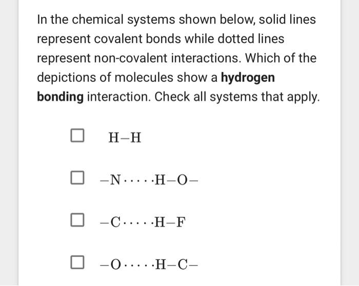 Solved In the chemical systems shown below, solid lines | Chegg.com