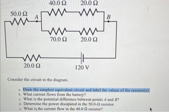 Solved Consider the circuit in the diagram. a. Draw the | Chegg.com