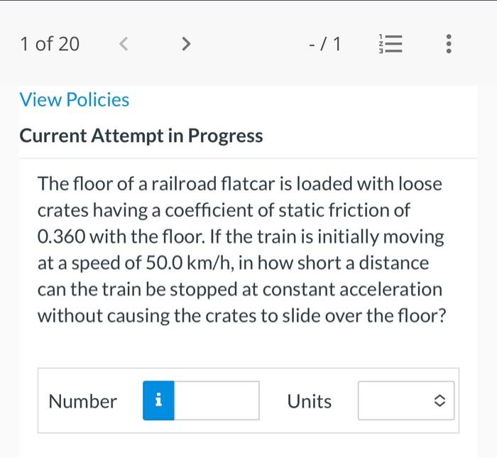 Solved The floor of a railroad flatcar is loaded with loose