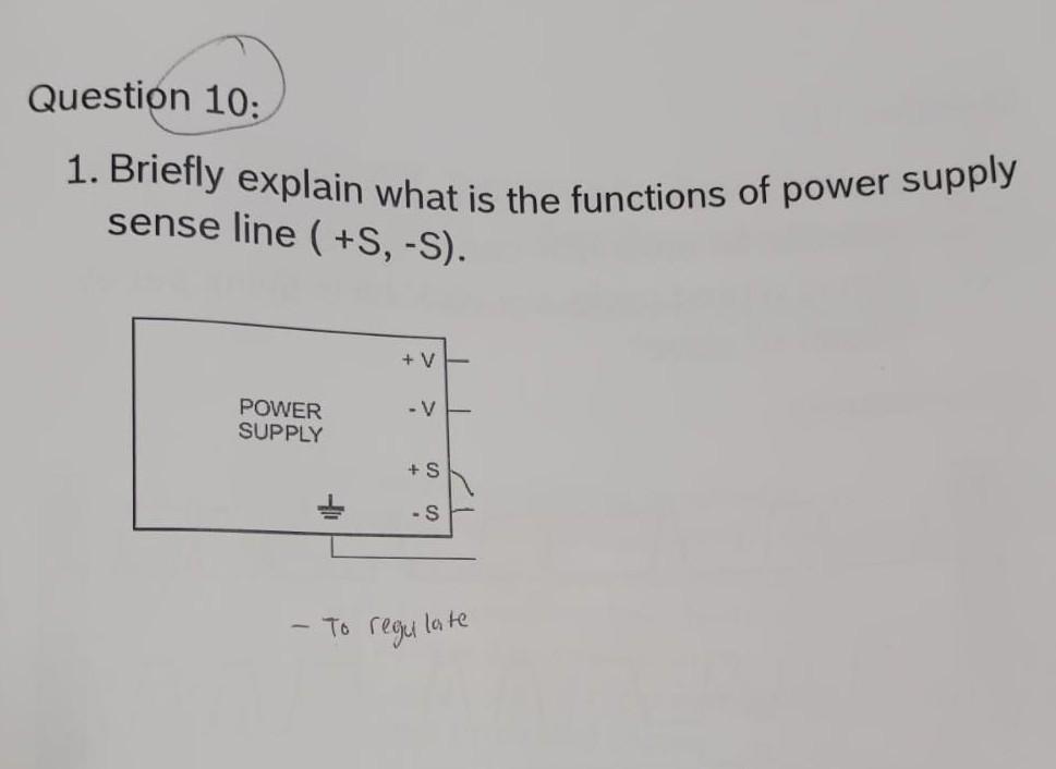 Solved Question 10 1. Briefly explain what is the functions
