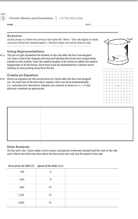 Solved Unit Circular Motion And Gravitation 3. The Rotor | Chegg.com
