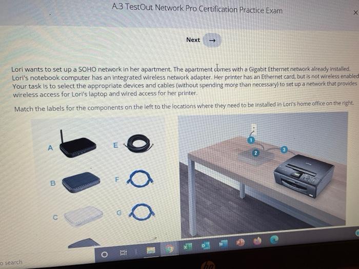 Solved A.3 TestOut Network Pro Certification Practice Exam