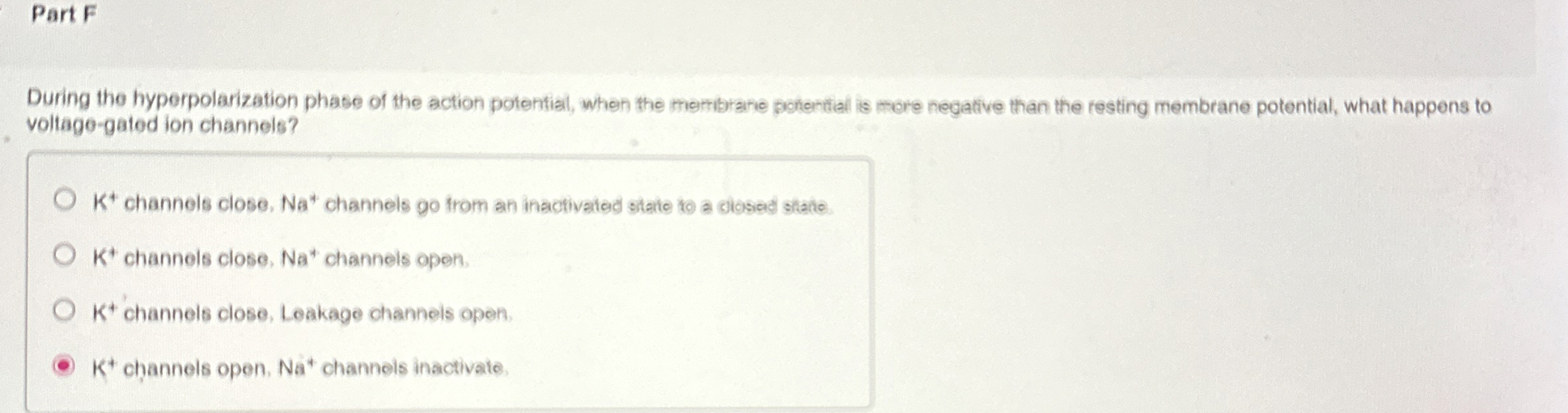 Solved During the hyperpolarization phase of the action | Chegg.com