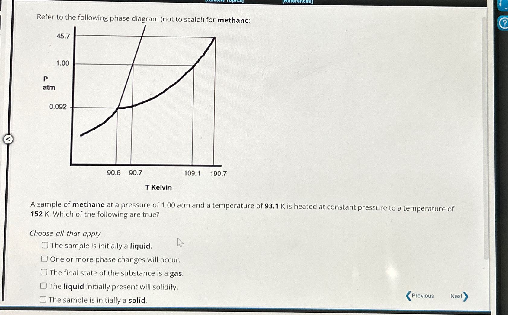 Solved Refer to the following phase diagram (not to scale!) | Chegg.com