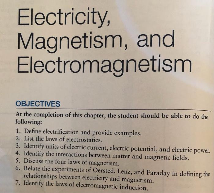 Solved Electricity, and