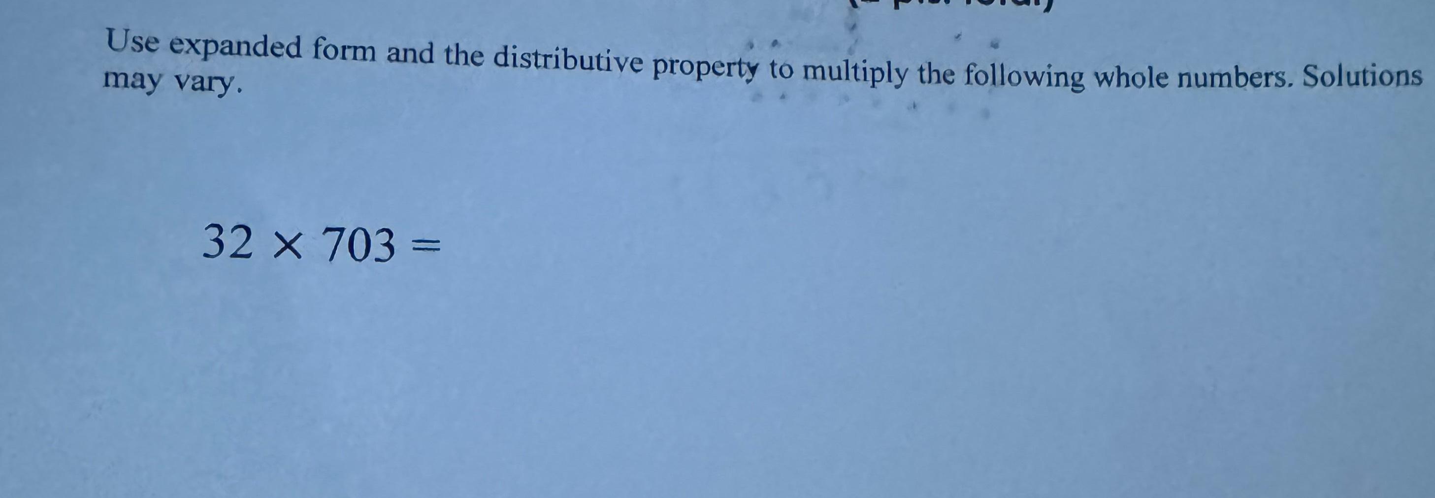 Solved Use expanded form and the distributive property to(04)