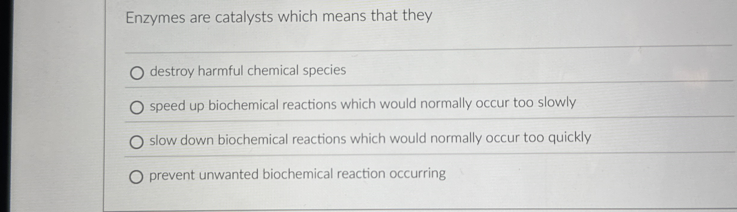 Solved Enzymes are catalysts which means that theydestroy