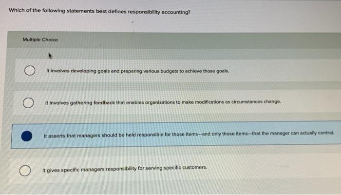 Solved Which Of The Following Statements Best Defines | Chegg.com