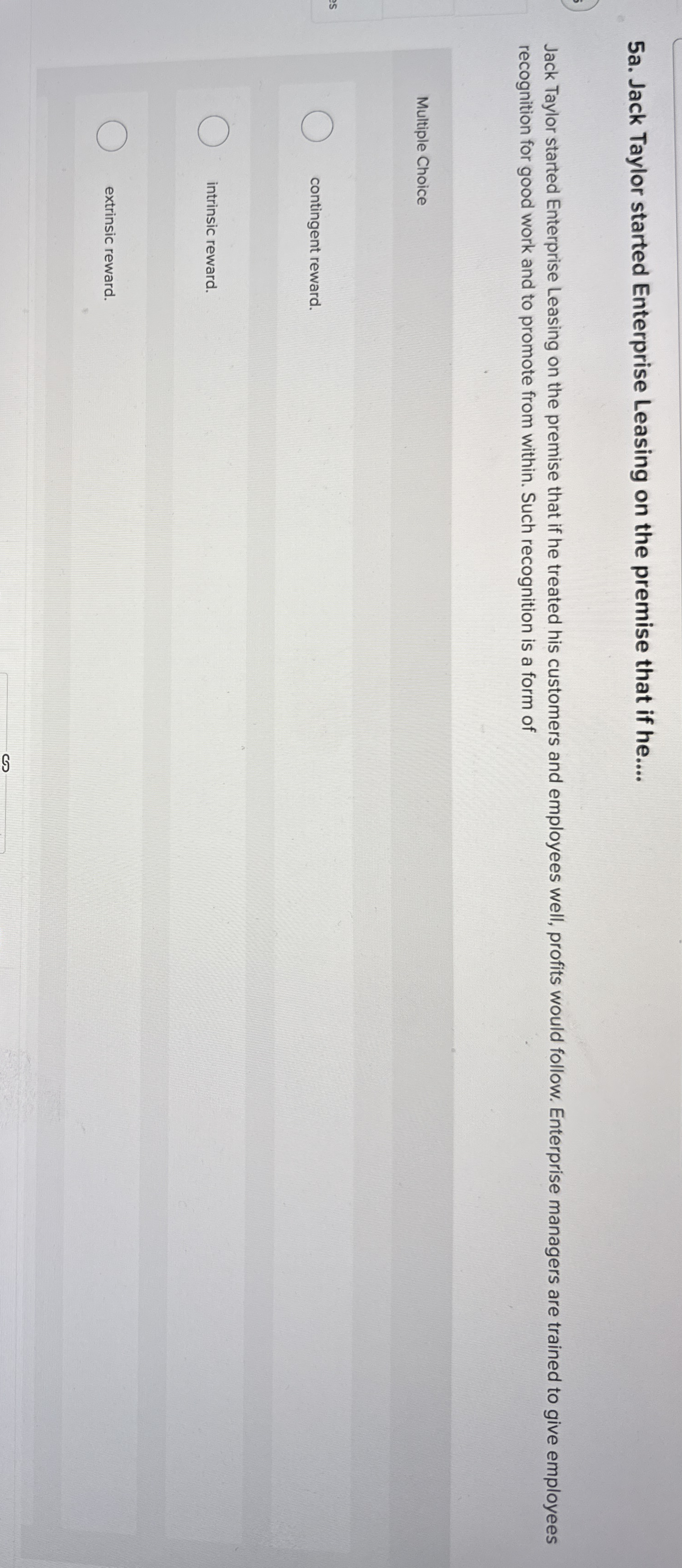 Solved 5a. ﻿Jack Taylor started Enterprise Leasing on the