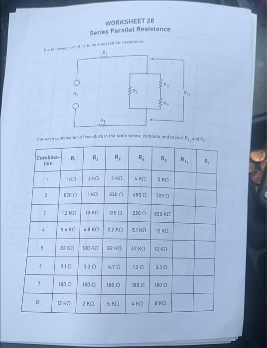 Solved WORKSHEET 23 Rheostat Unloaded Voltage Divider The