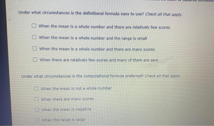 Under what circumstances is the definitional formula