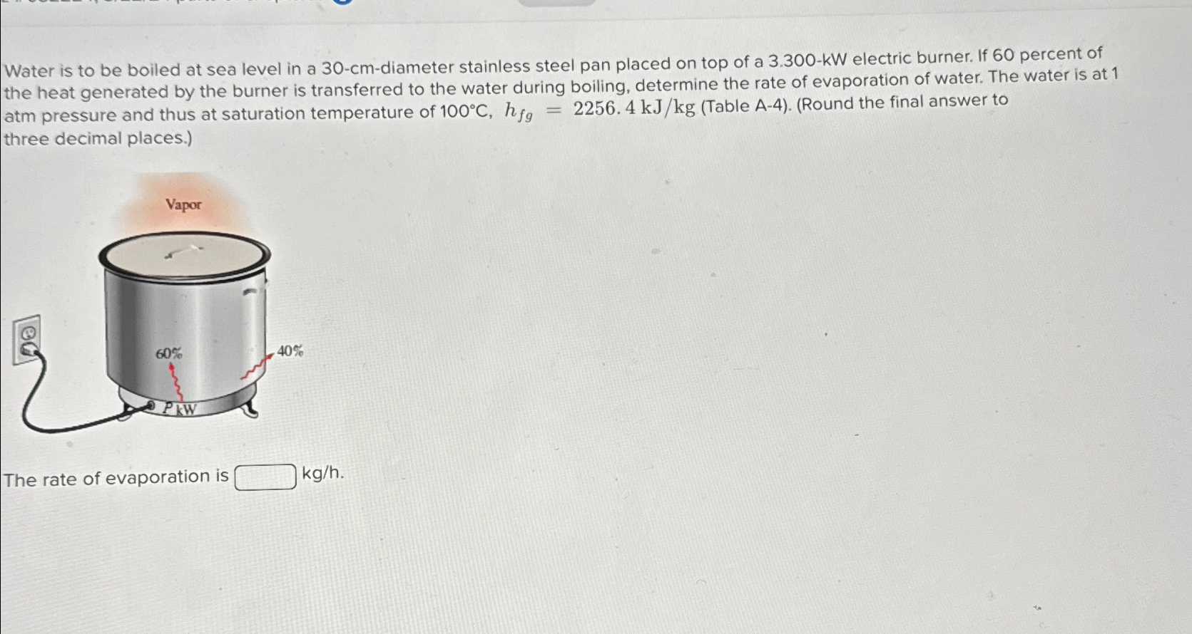 Solved Water is to be boiled at sea level in a
