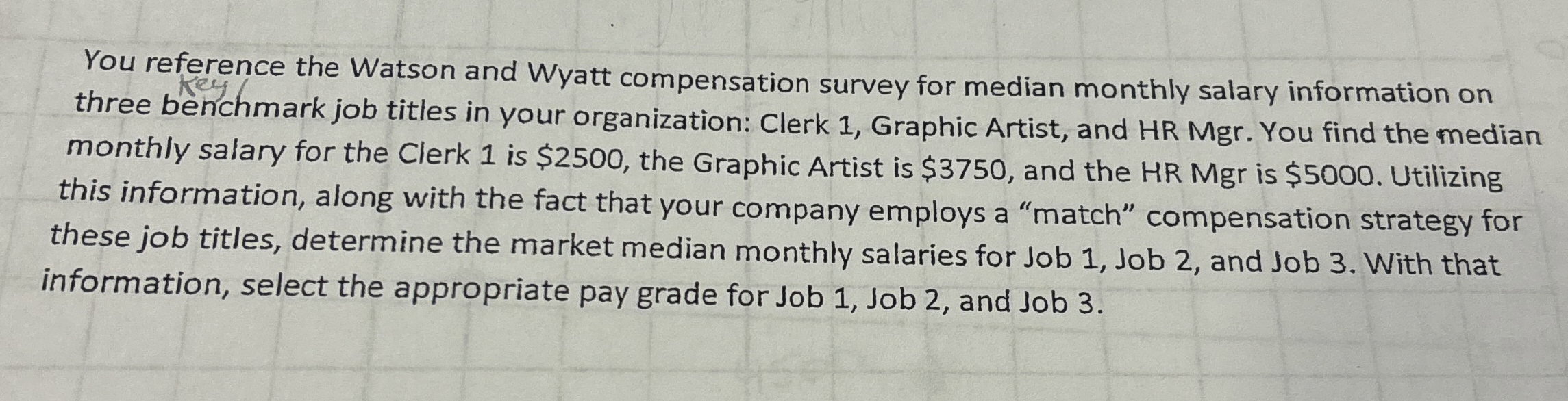 You reference the Watson and Wyatt compensation