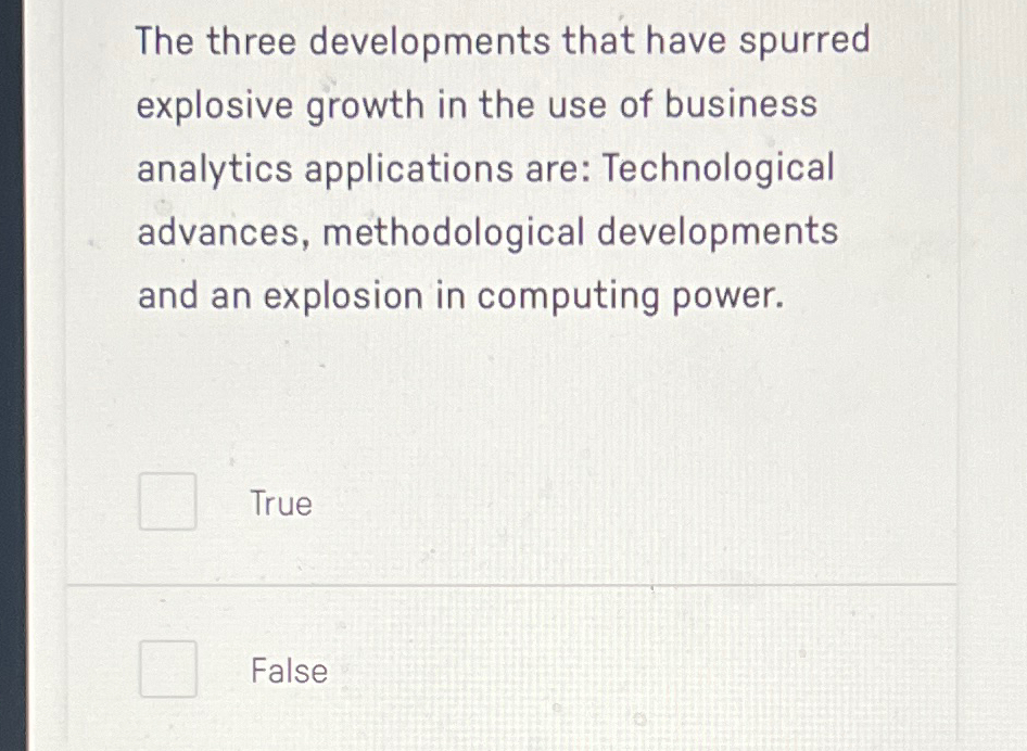 Solved The three developments that have spurred explosive