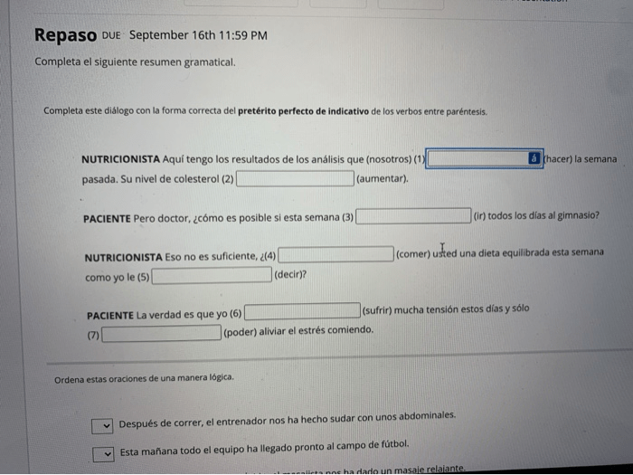 Repasomulti Type Activity El Siguiente Resumen