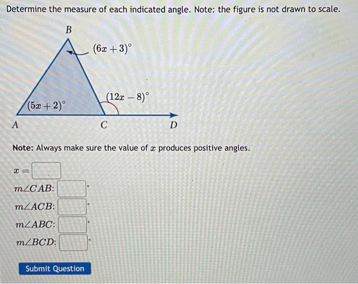 Solved Determine the measure of each indicated angle. Note: | Chegg.com
