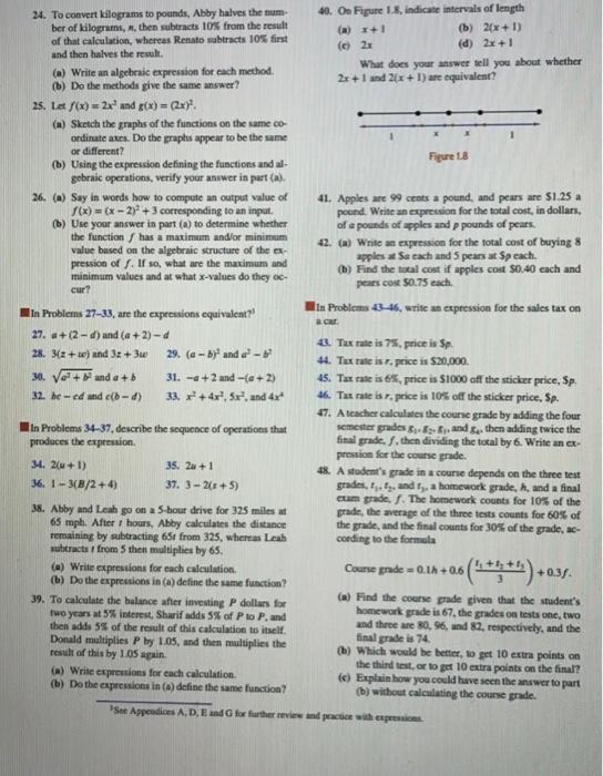Solved 1 BC 24. To convert kilograms to pounds, Abby halves | Chegg.com