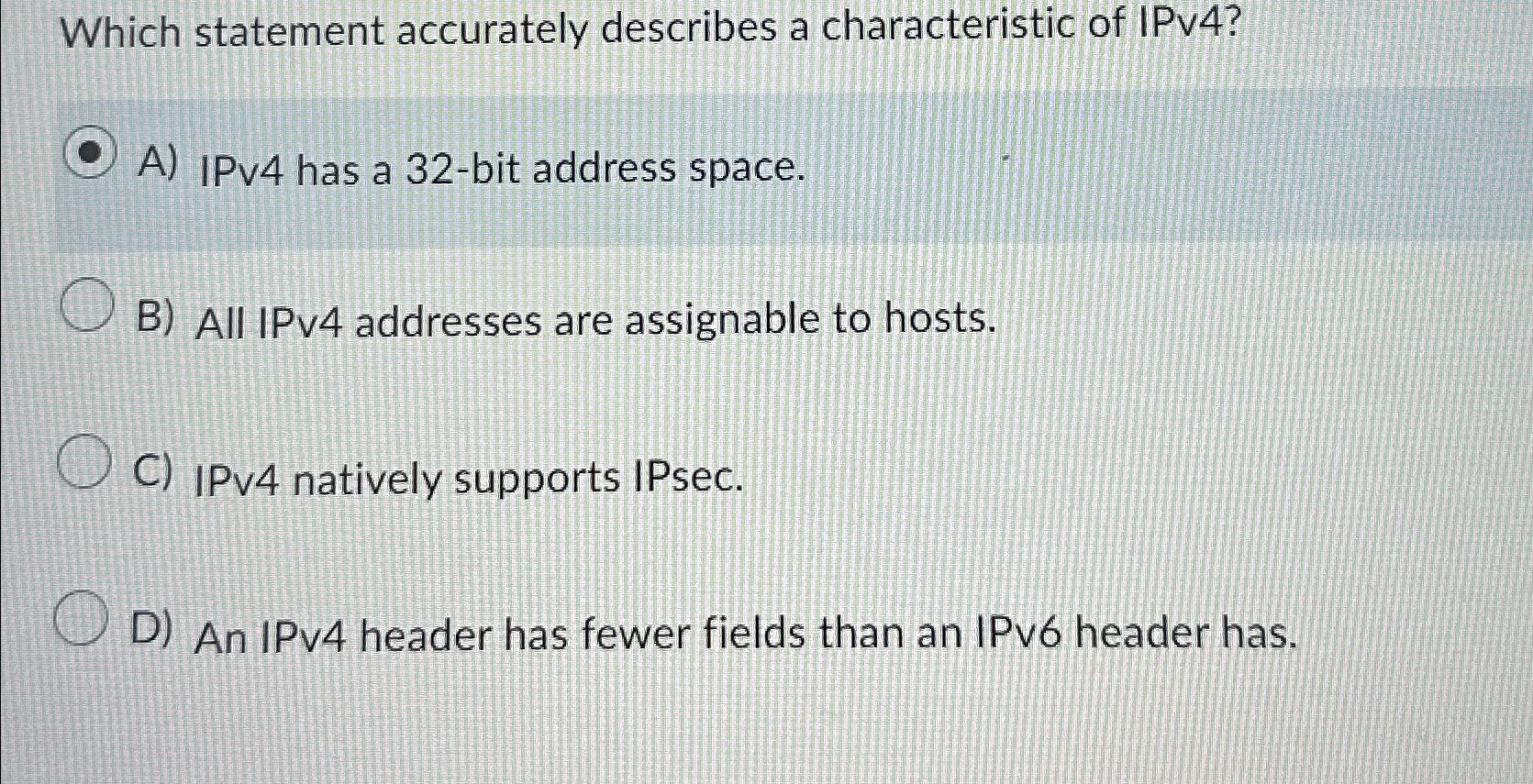 Solved Which statement accurately describes a characteristic