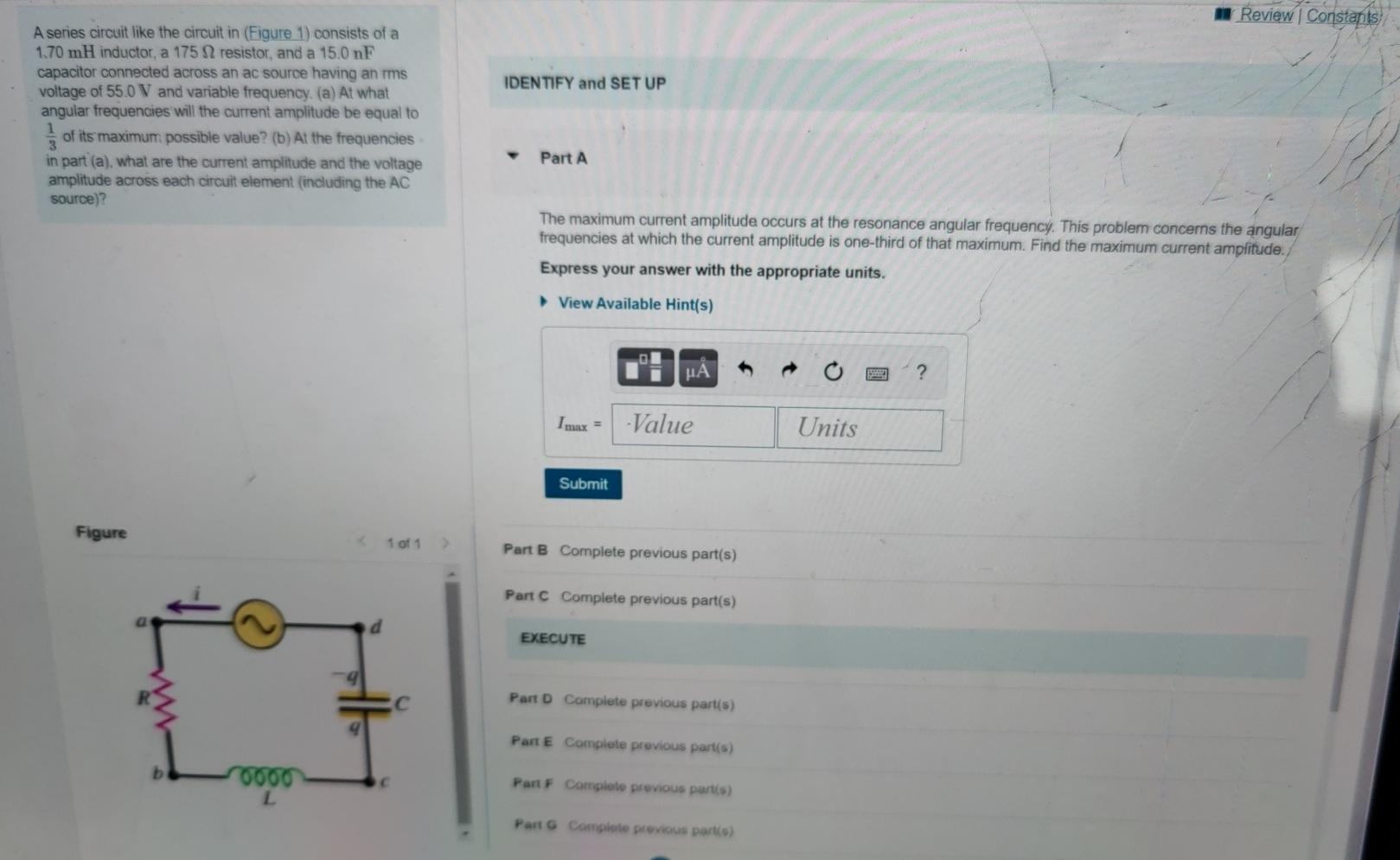 Solved Review Constantis IDENTIFY and SET UP A series | Chegg.com