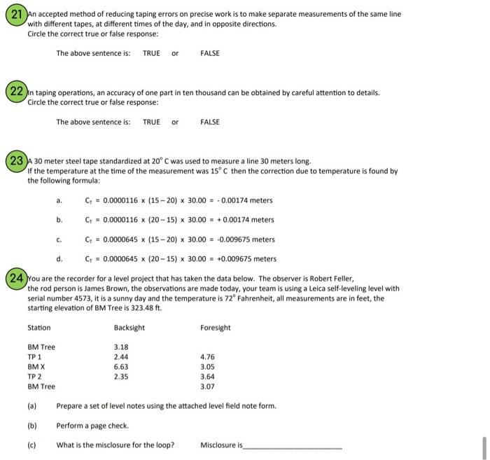 Solved 21 an accepted method of reducing taping errors on