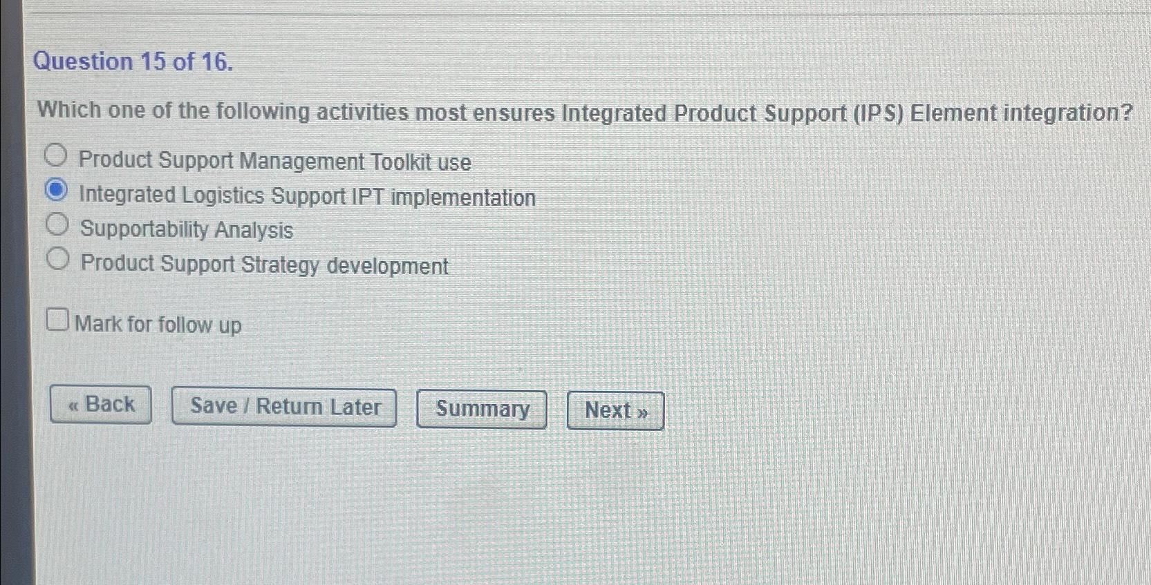 Solved Question 15 ﻿of 16.Which one of the following