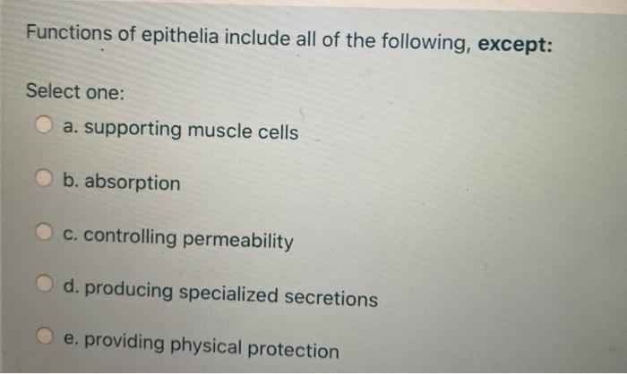 Question Which One Of The Following Is Not One Of The Four Main Tissue