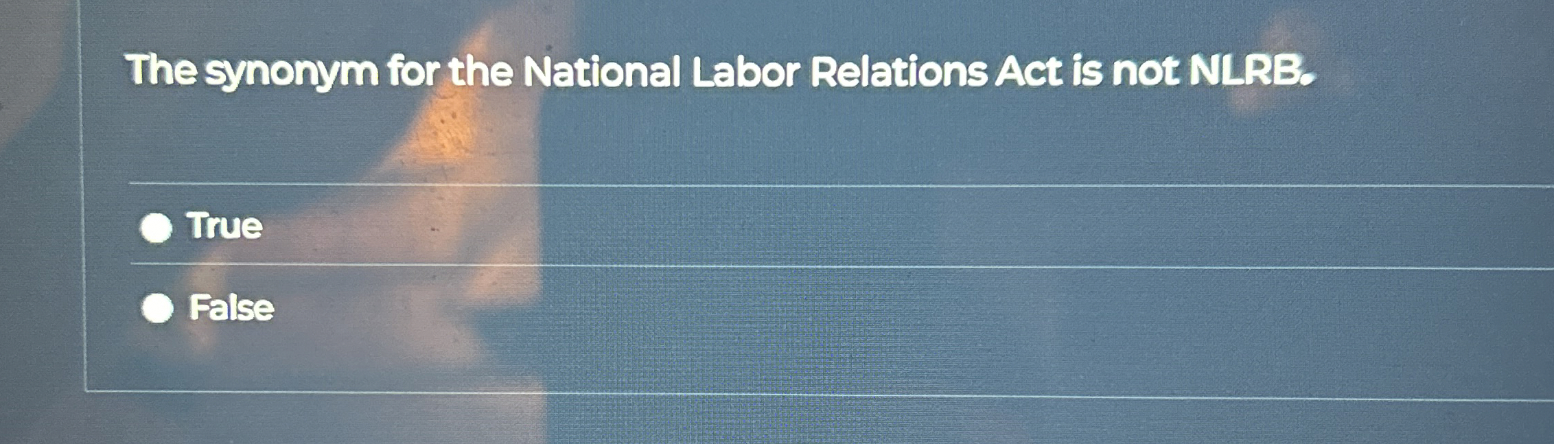 Solved The synonym for the National Labor Relations Act is