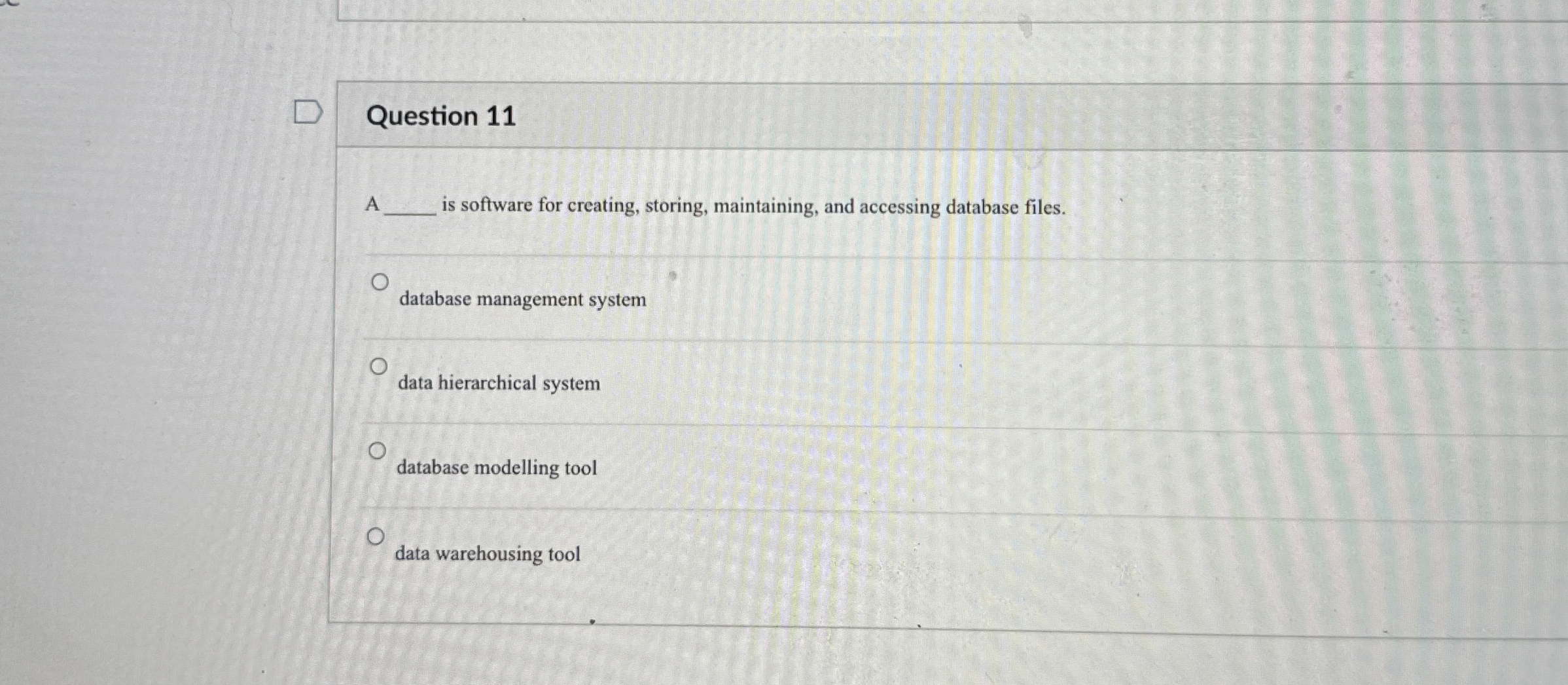 Solved Question 11A is software for creating, storing,