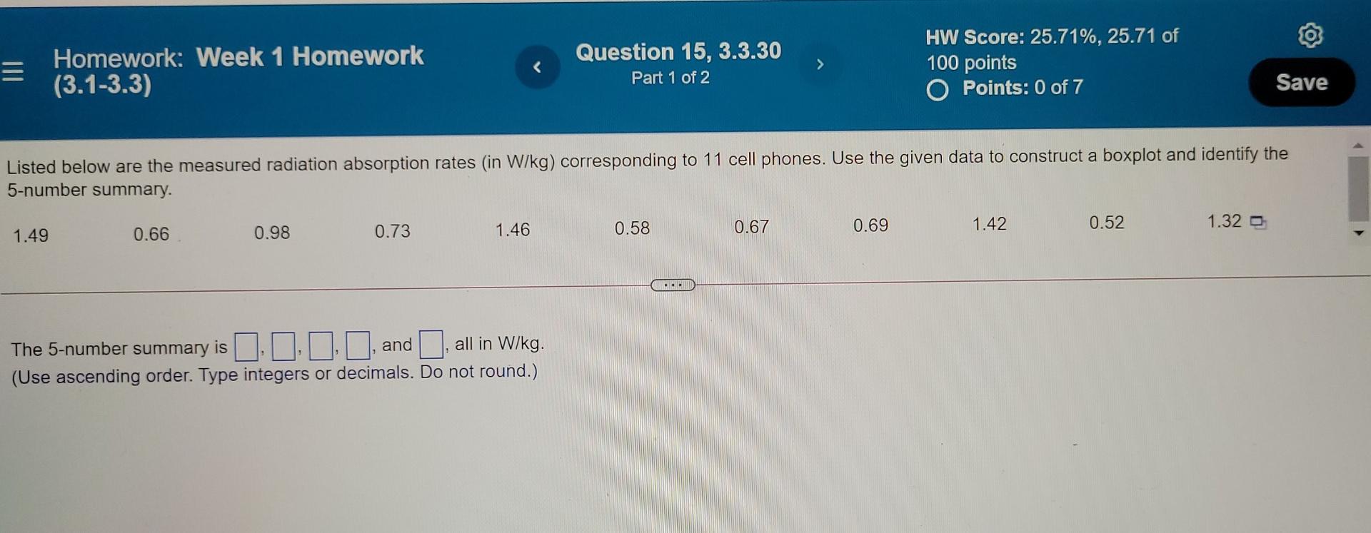 Solved = Homework: Week 1 Homework (3.1-3.3) Question 15, | Chegg.com